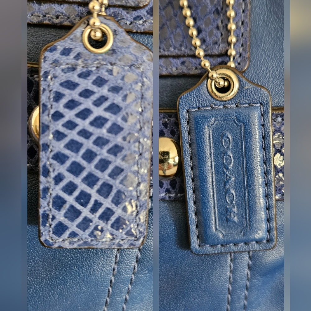 Coach Penelope Snake Embossed Leather F16531 Shoulder Bag - Picture 5 of 11